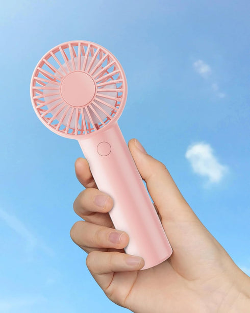 Mini Handheld Fan, Powerful Portable Fan, 3 Speeds, USB Rechargeable Small Hand Fan for Stylish Girls, Outdoor Travel