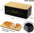 Counter, Countertop Bread Box with Bamboo Cutting Board Lid, Metal Bread Box for Kitchen Small Bread Storage Container