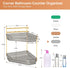 Counter Countertop, 2-Tier) Corner Bathroom Organizer with Makeup Brush Holder & Toothbrush Holders, Makeup Organizer