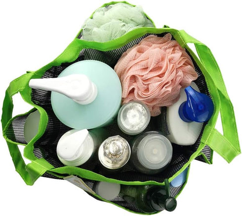 SPINFOX 2 Pack Mesh Shower Caddy, Quick Dry Shower Tote Bag with 2 Handles for Bathroom Accessories