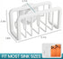 5.1" 2.3" TAILI Sponge Holder for Kitchen Sink with Strong Suction Cup, Rustproof Aluminum Sink Caddy for Sponges