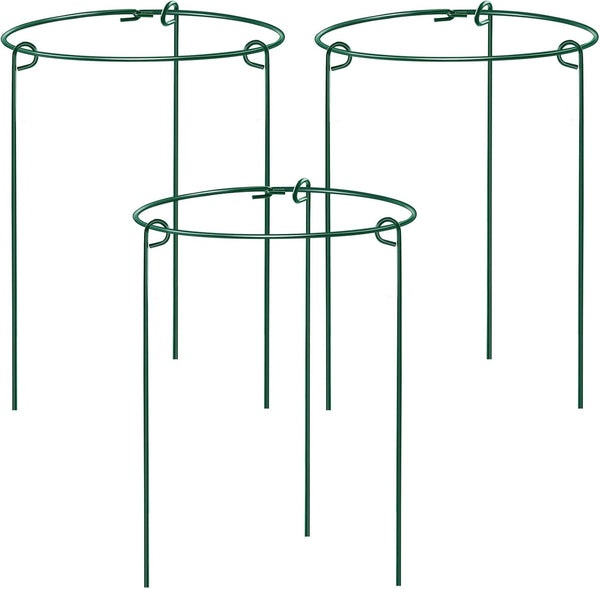 HiGift 3 Pack Peony Cages Support Stakes Ring for Garden, Round Plant