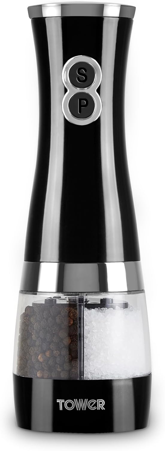 Tower Duo Electric Salt/Pepper Mill - Black