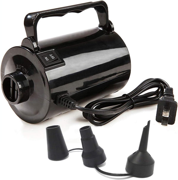 Electric Air Pump for Inflatable Pool Toys, 320W, 110V AC, 1.6PSI, Quick-Fill Inflator with 3 Nozzles