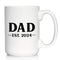 Dad Est 2024 - Large 15oz White Ceramic Mug - New Father Coffee Gift for First Time Parents