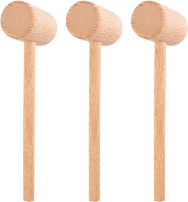 Wooden Crab Mallet for Chocolate, Mini Wooden Hammer Multi-Purpose for Kids Toys