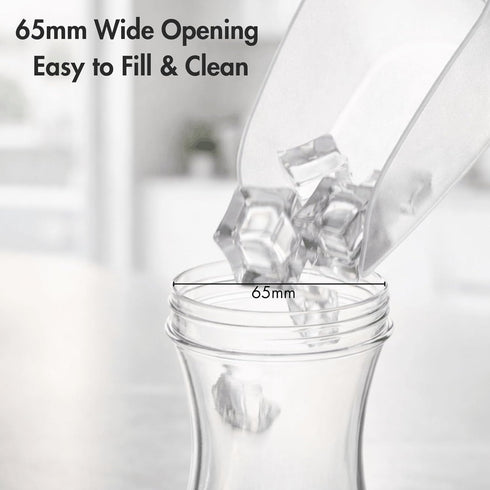 8 Pack 50 Oz YOUEON Plastic Water Carafe with Lid and Label, Clear Water Drink Containers, Juice Carafe Pitcher Bulk