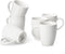 vancasso White Ceramic Coffee Mug Set of 6, 16 Oz Tea Cups