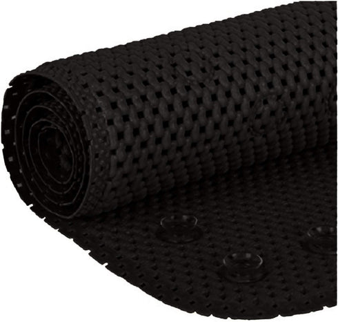 Deluxe Bathtub Mat Non Slip, Soft Foam Bath Mats for Bathroom Tub with Drain Holes, 36” X 17” - Black
