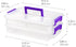 IRIS USA Plastic Storage Bins - 9.4 Qt. Craft Organizers with Removable Tray, Handle for Art Supply Storage