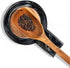 Folkulture Spoon Rest or Holder, 7 x 5" Resin Spoon Rest for Kitchen Utensils, Rustic Kitchen Decor (Black)