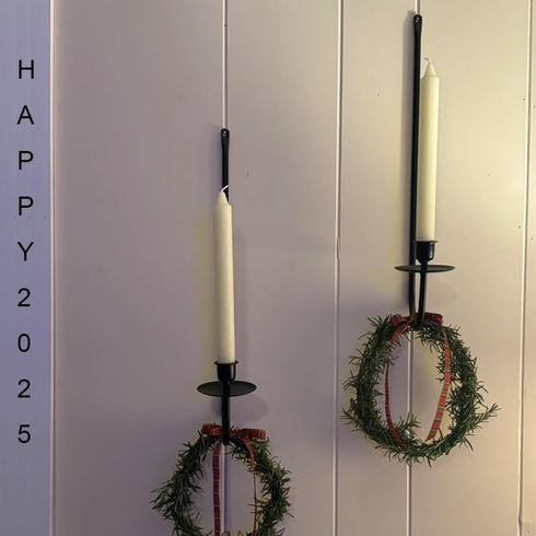 YUWENG Set 2, Wall Candle Holder of Modern Candle Sconces Wall Mount Metal Holders Hanging Candle Pillar Holder