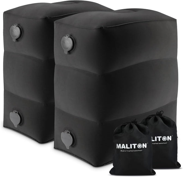 Maliton Inflatable Foot Rest Pillow, Airplane Travel Bed for Toddler, Car Seat