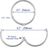 24 Pack Rust Proof Shower Curtain Rings, Circular Decorative Hooks for Bathroom, Metal Rings for Shower Curtain (Chrome)