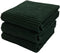 Dark Green Kitchen Hand Dish Towels, 100% Cotton Cloth, Set of 3 Multipurpose, 18" x 28"