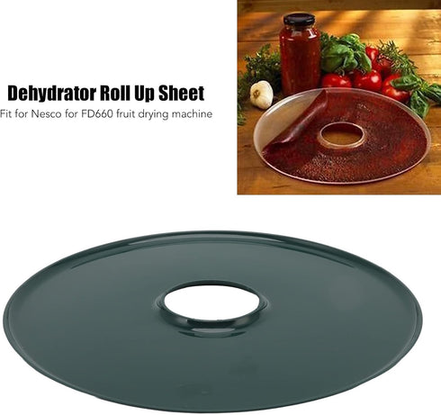 Fdit Round Silicone Food Dehydrator Sheets, Dehydrator Tray Liner for Fruit Roll, Dried Fruit Leather, Meat (Dark Green)