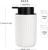 BosilunLife Foam Hand Soap Dispenser - White Ceramic Refillable Liquid Lotion Soap Dispenser for Countertop