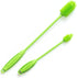 GrandTies Silicone Bottle Cleaning Brush Set: Extra Long Brush for Narrow Neck Bottles, Cups, and Mugs (Fresh Mint)