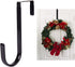 Black Wreath Hanger, Strong Bearing Door Hook for Fall, Christmas, and Halloween Decorations
