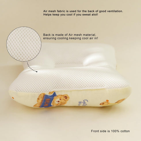 13x9x2, 100% Unisex Pillow Hypoallergenic Airmesh Breathable Cool Cotton, Control Sweat, Ideal for Travel, Small, Car