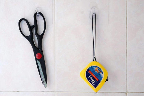 FIGO 10 Packs 15lb Seamless Small Wall Hooks, Adhesive Transparent Hooks for Drill-Free Walls