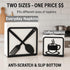 LFT 2 Pack Countertop Modern Metal Napkin Holder for Kitchen & Dining Table Decorative Coffee Cup & Fork Spoon Design