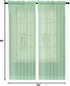 Oakias Green Sheer Curtains, 2 Panels Set 54" W x 84" L, 84 Inches Long Rod Pocket Voile Curtains for Living Room &