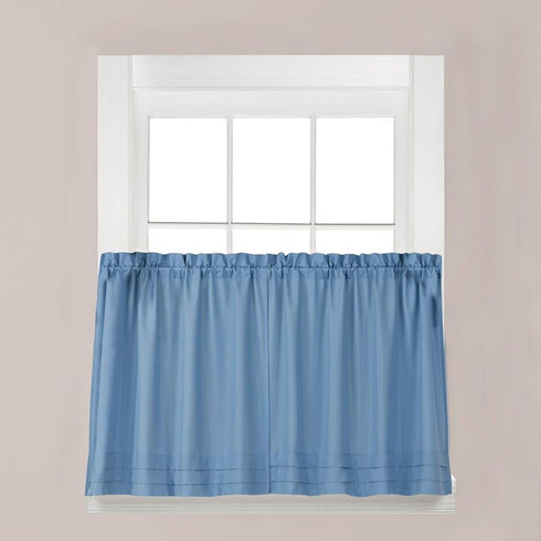 SKL Home Holden Curtain Tier Pair, Smoke, 57" x 24", 2 Count