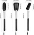 HST 3 Pack Tongs for Cooking with Silicone Tips, Non-Stick Kitchen Tongs for BBQ Baking (12", Black)