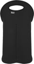 BUILT 2B-BLK Neoprene Wine/Water Bottle Carry Tote, 2-Bottle, Stain Resistant, Black