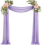 Lavender Wedding Arch Draping Fabric, 29" x 20FT Sheer Chiffon Tulle Drapes for Ceremony, Arbor, Party Decoration