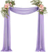 Lavender Wedding Arch Draping Fabric, 29" x 20FT Sheer Chiffon Tulle Drapes for Ceremony, Arbor, Party Decoration