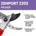Zenport Z202 Heavy Duty Pruner, Cut-n-Hold, 8-Inch, Red Handles