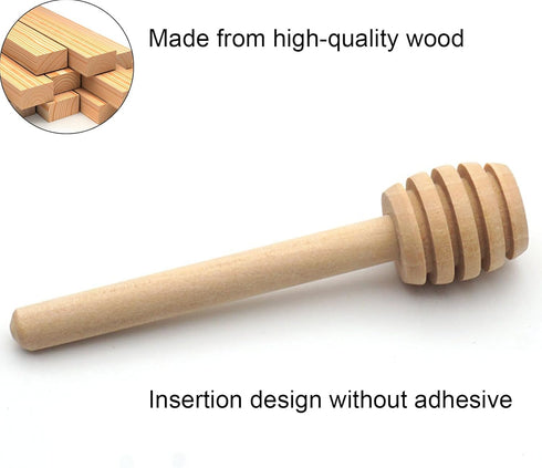 50 3 Inch Pcs Honey Dipper Stick, Mini Honey Dipper, Wooden Honey Dippers Stick, Honey Stirrer Honey Wand for Honey