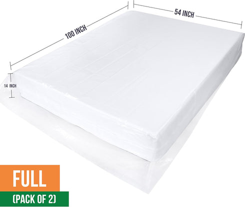 Utopia Home Mattress Bag for Moving Full Size (Pack of 2), 2 Mil Thick Mattress Storage Bag, Plastic Mattress Cover, Fits Mattresses up to 14 Inches by Utopia Home