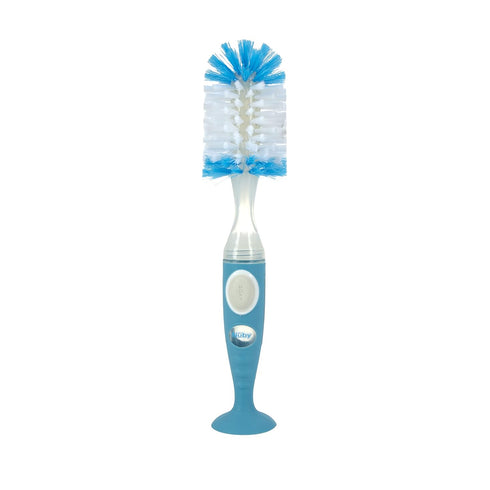 Nuby Easy Clean Dispensing Soft and Durable Bristle Bottle Brush with Textured