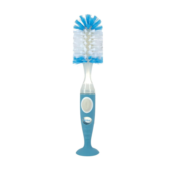 Nuby Easy Clean Dispensing Soft and Durable Bristle Bottle Brush with Textured
