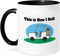 3dRose Two Tone Mug, This Is How I Roll Cart Golfing Design, 11 oz, Black/White