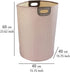 Wabo Round Laundry Basket with Handles, Taupe Honeycomb Motif Hamper