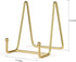 2 Pack Gold Iron Display Stands, Metal Wire Frame Holders for Pictures, Decorative Plates & Tabletop Art (4 inch)
