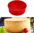Round Silicone Cake Pan Baking Mold 6 Inches - Set of 2 - BPA-Free Kitchen Baking Tool Red and Blue with Egg White
