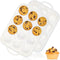 CAKETIME 2 Pack Silicone Muffin Pan, 12 Cups Nonstick with Metal Reinforced Frame and Handle for Baking