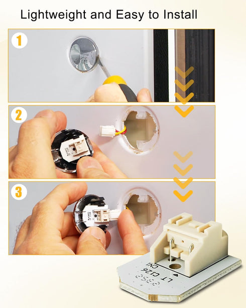 New Upgraded WR55X11132 WR55X25754 LED Refrigerator Bulb Light, Fit for GE Refrigerator, 5 Pack, No Plastic Cover