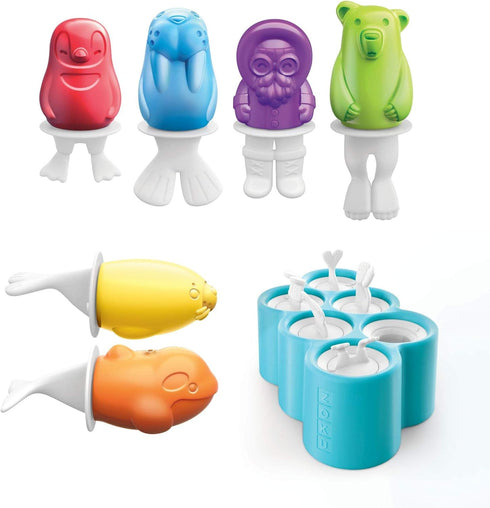 Zoku Polar Pop Molds, 5 Different Explorer Friends and Polar Explorer-Shaped Popsicle Molds in One Tray