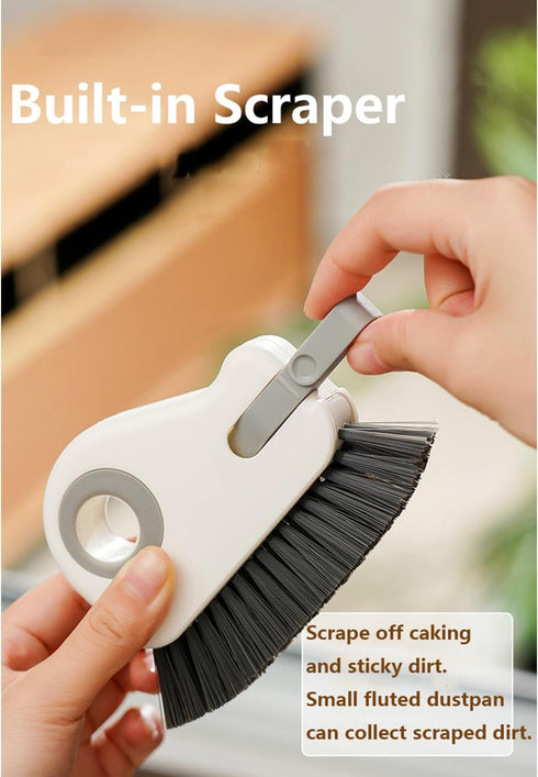 Groove Cleaning Brush, 2 In 1 Grout Cleaner Tool with Hard Bristle for Sliding Door Track and Window Sill
