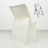 Efavormart Lifetime Folding Chair Cover Ivory Spandex Pleated Stretch Slipcover with Floor-Length Skirt, Also Fits