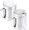 COAUXOG 2Pcs Metal Salt Pepper Dredge Shakers, Stainless Steel Pepper Shaker Seasoning Jar