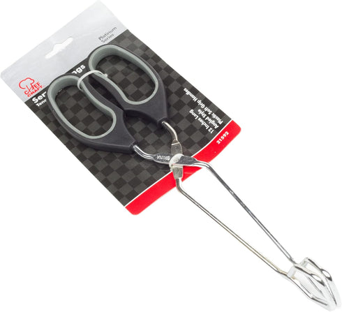 Chef Craft Classic Offset Tongs, 12 Inches, Black