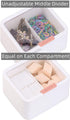 Tecbeauty 2 Slot Cotton Swab Ball Qtip Holder Jar, Plastic Container Dispenser Box with Hinged Lid for Bathroom Home