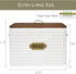 Countertop, EMAX HOME Extra Large Space Saving Farmhouse Bread Box With Wood Lid - Vertical Breadbox Bread Storage Bin